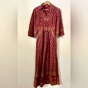 India Imports of Rhode Island Block Print kaftan